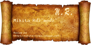 Mikita Rómeó névjegykártya